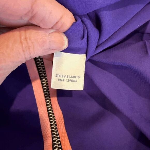 Rebecca Minkoff Ombre Knee Length Skirt Pockets Back Reversible Zipper Size 10 - Picture 10 of 13